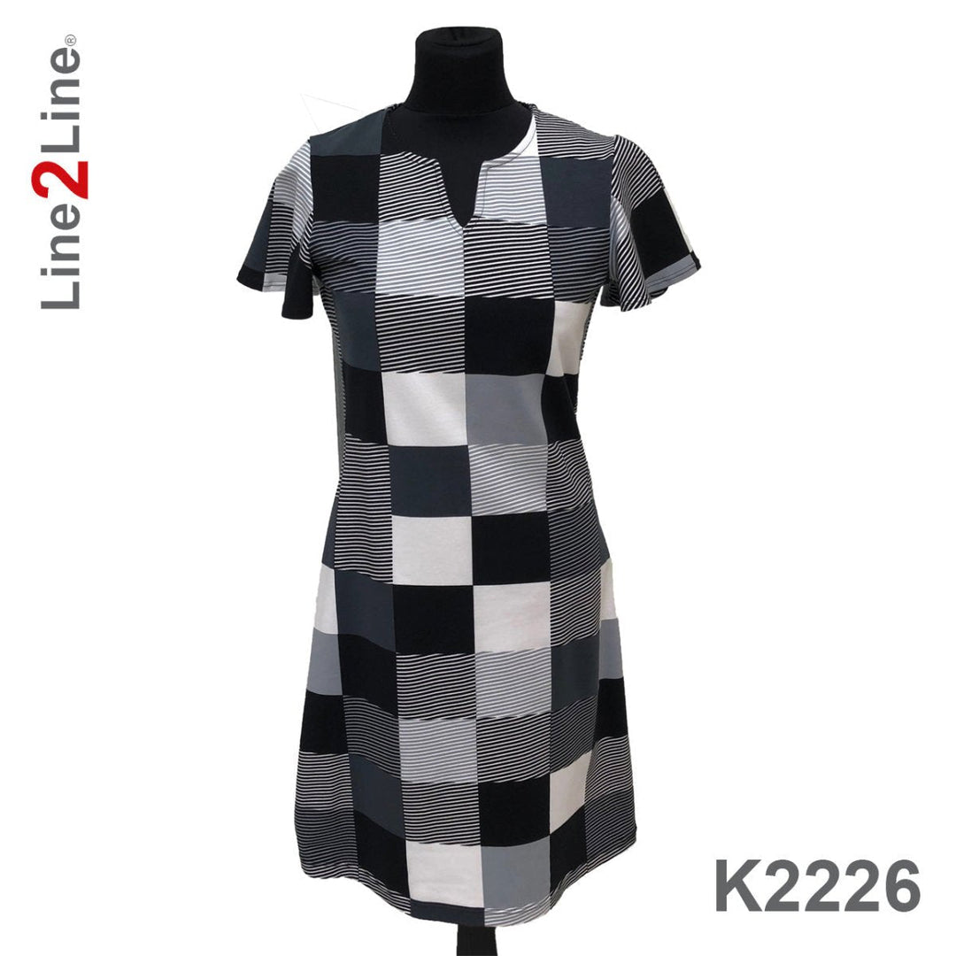 Line2Line K2226 Maxi kjole med vingeærme