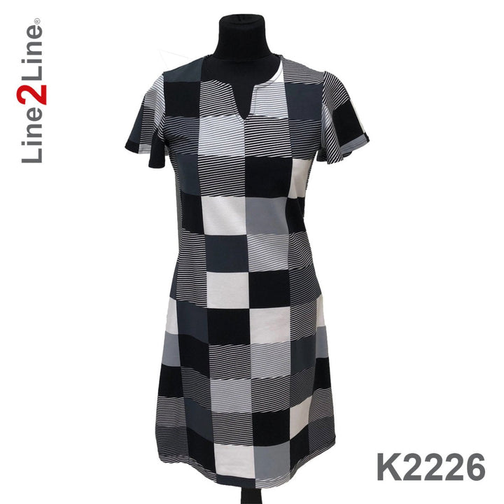 Line2Line K2226 Maxi kjole med vingeærme