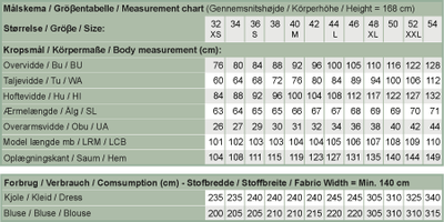 Line2Line K2236 Raglan kjole med smock krave - KreStoffer