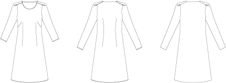 Line2Line K2256 Kjole med epaulette ærmer