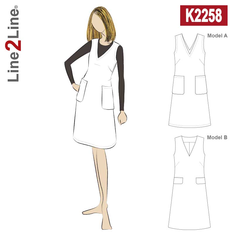 Line2Line K2258 Spencer med v-hals
