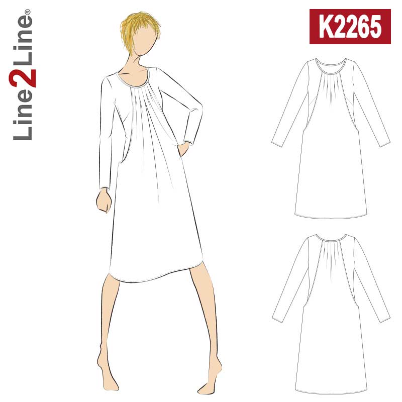 Line2Line K2265 Dobbelt kjole med wienerlæg