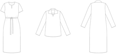 Line2Line K2272 Kaftan med krave og slidser - KreStoffer