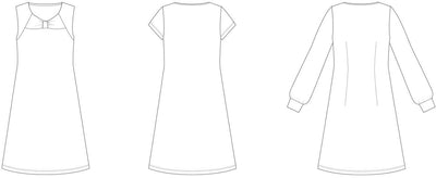 Line2Line K2273 Kjole med knudeeffekt og vidde - KreStoffer