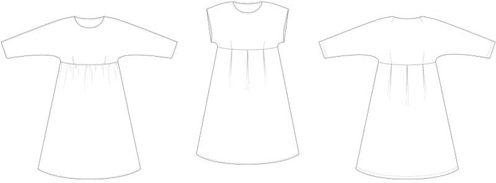 Line2Line K2279 PLUS SIZE Flagermuskjole med wienerlæg og rynk