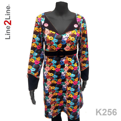 Line2Line K256 Kjole med udfaldskrave - KreStoffer