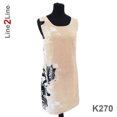 Line2Line K270 Tætsiddende klassisk kjole - KreStoffer