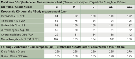 Line2Line K274 Kjole med vandfaldseffekt i siderne