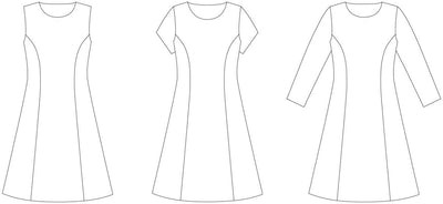 Line2Line K275 Kjole med prinsessesnit og vidde, fast - KreStoffer
