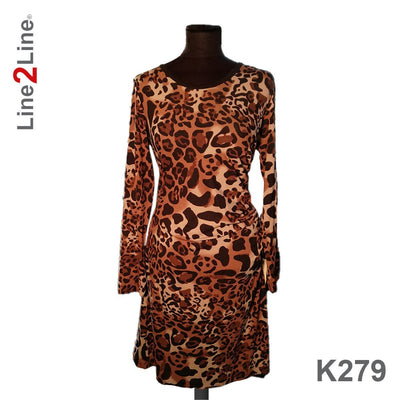 Line2Line K279 Kjole med rynk i den ene side - KreStoffer