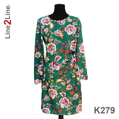Line2Line K279 Kjole med rynk i den ene side - KreStoffer