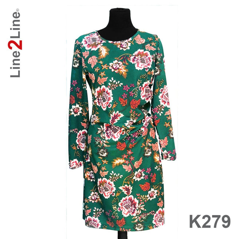 Line2Line K279 Kjole med rynk i den ene side - KreStoffer