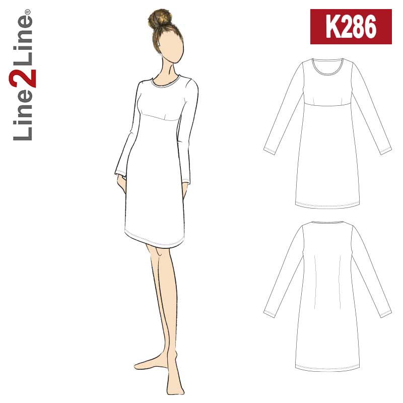 Line2Line K286 Kjole med empiresnit