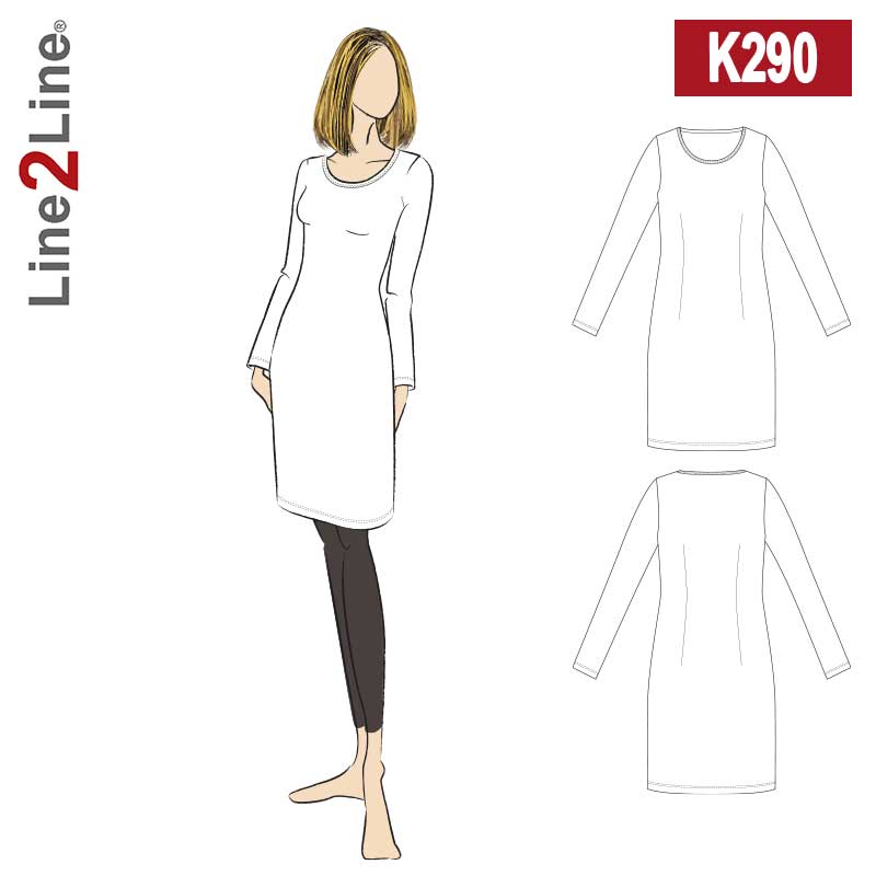 Line2Line K290 T-shirt kjole