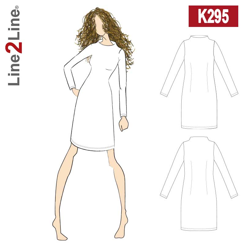 Line2Line K295 Kjole med stående bådhals