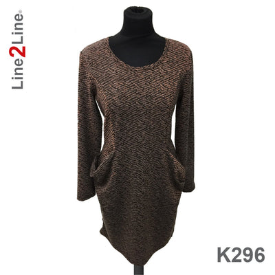 Line2Line K296 Kjole med store lommer, stræk - KreStoffer