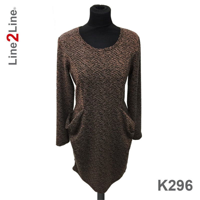 Line2Line K296 Kjole med store lommer, stræk - KreStoffer