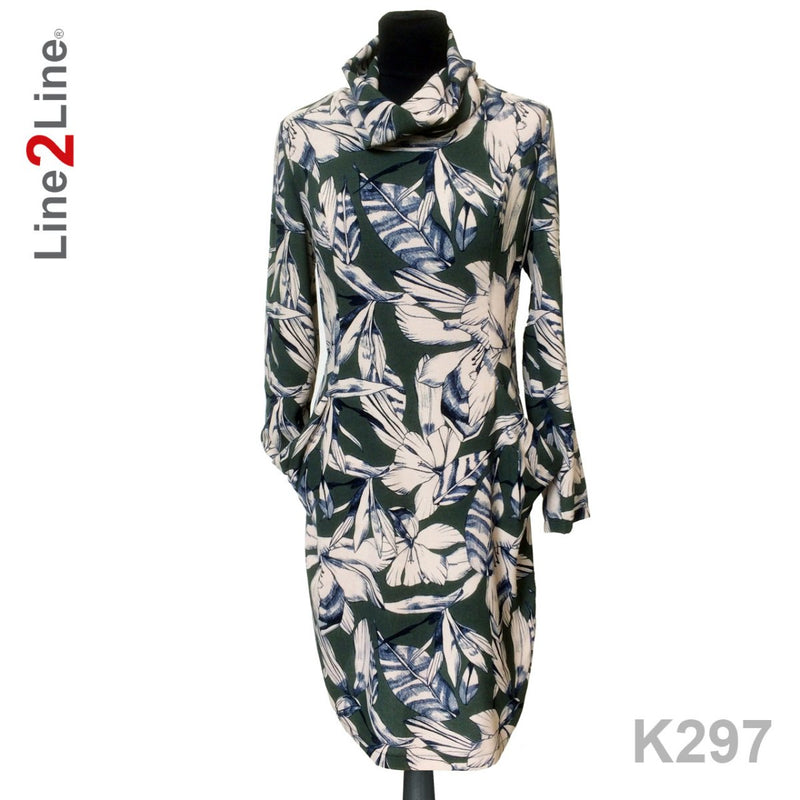 Line2Line K297 Kjole med store lommer, fast - KreStoffer