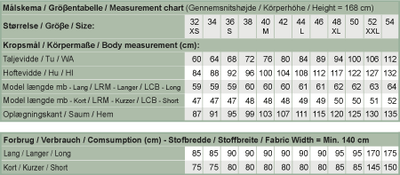 Line2Line N330 Klassisk nederdel med belægning - KreStoffer