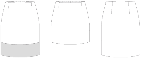 Line2Line N330 Klassisk nederdel med belægning - KreStoffer