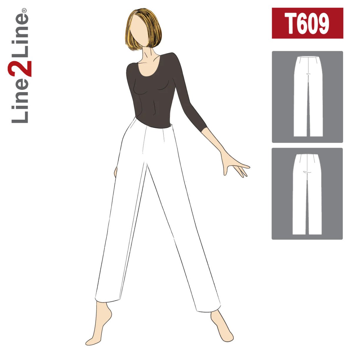 Line2Line T609 Klassisk buks med vidde