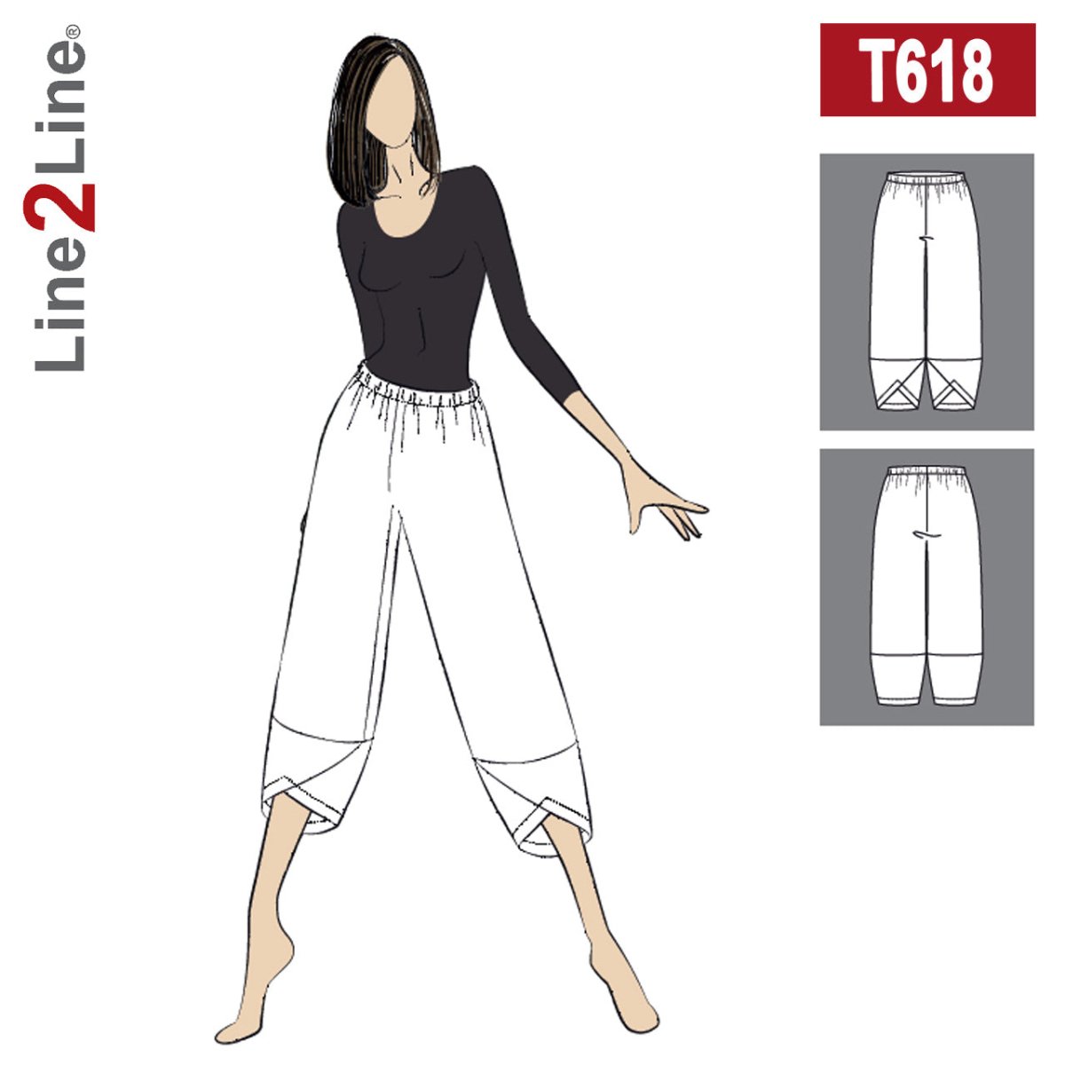 Line2Line T618 Posebuks med manchet effekt