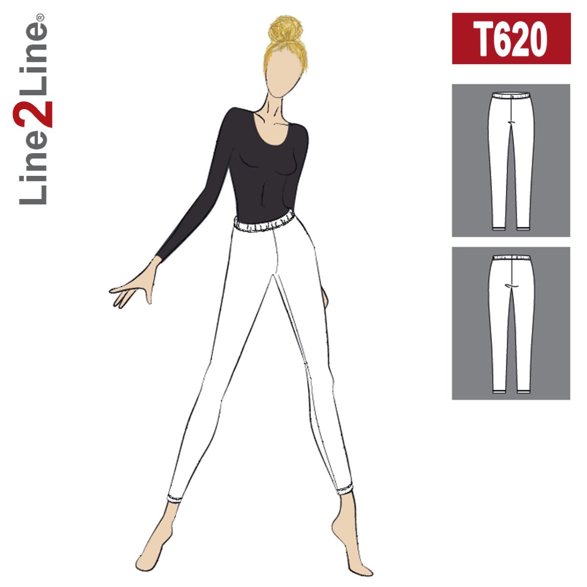 Line2Line T620 Tætsiddende leggins