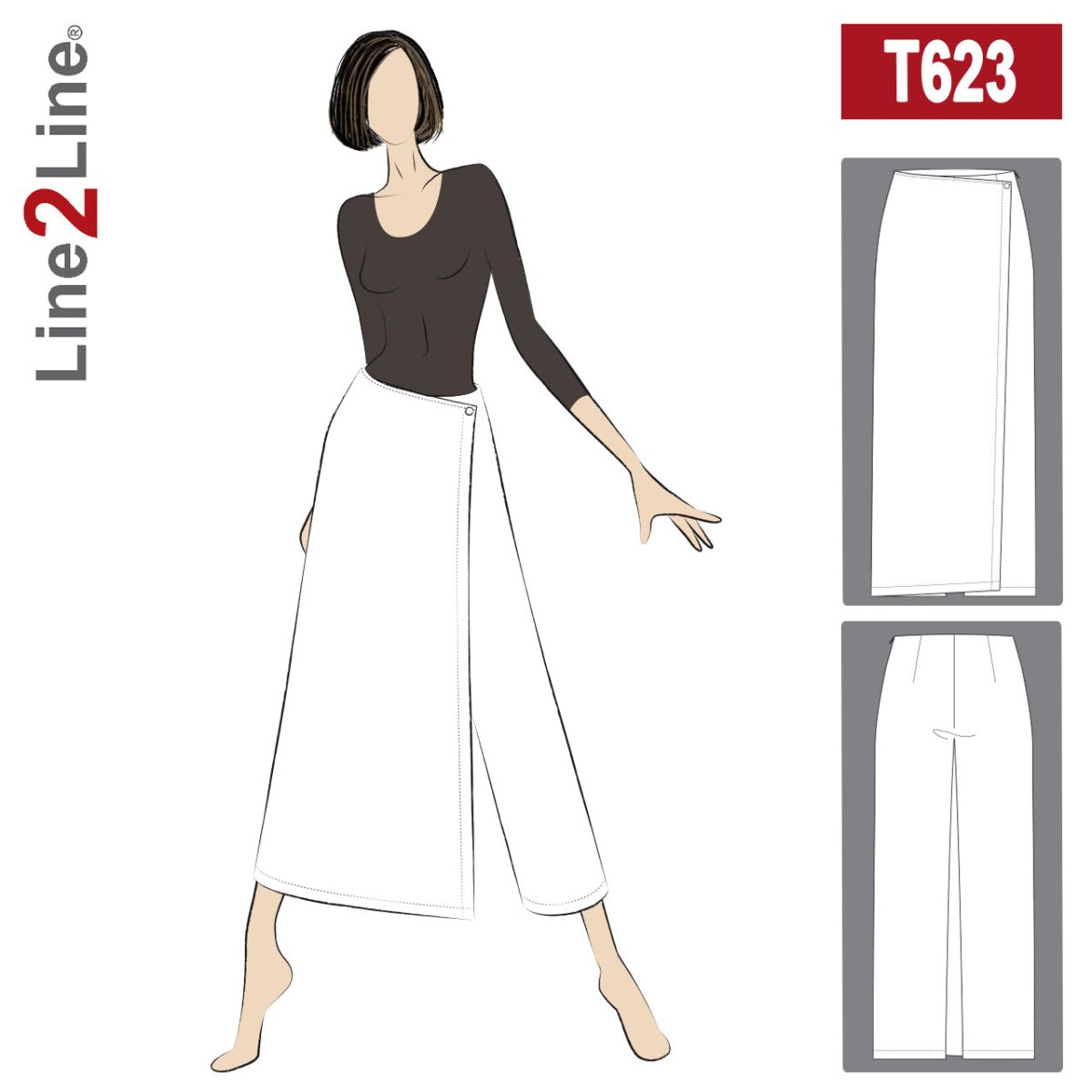 Line2Line T623 Buksenederdel med løst forstykke