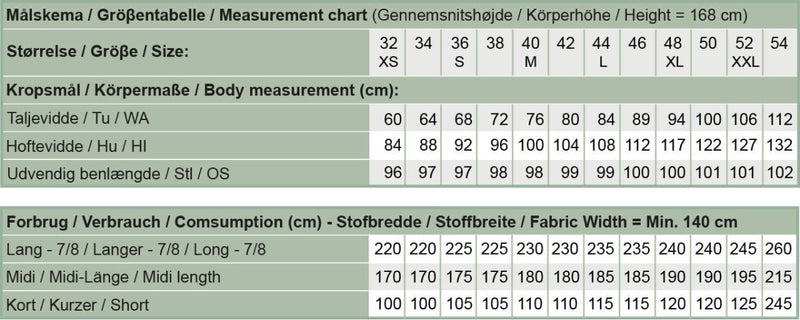 Line2Line T623 Buksenederdel med løst forstykke - KreStoffer