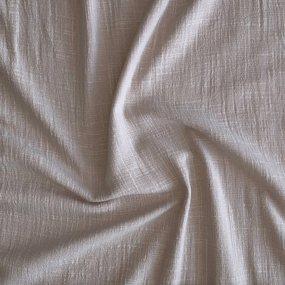 Løsvævet bomuld med slub effekt beige