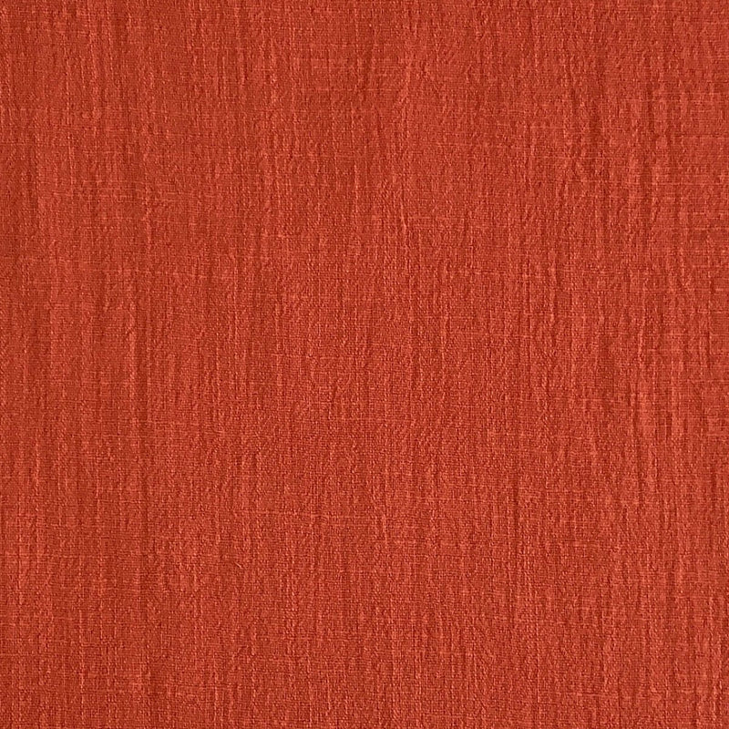 Løsvævet bomuld med slub effekt, orange - KreStoffer