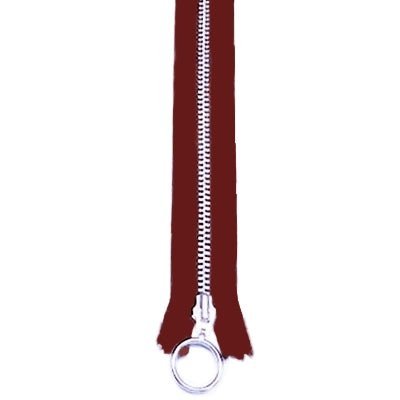 Lynlås med ring, 25-35 cm, bordeaux - KreStoffer