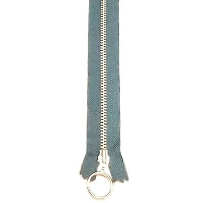 Lynlås med ring, 25-35 cm, grågrøn - KreStoffer