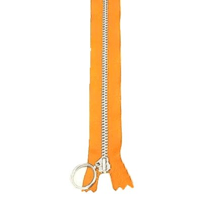 Lynlås med ring, 25-35 cm, karrygul - KreStoffer