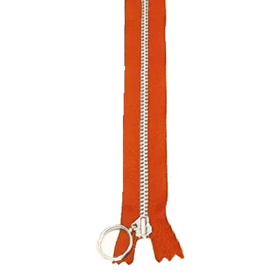 Lynlås med ring 25-35 cm rustfarvet