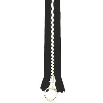 Lynlås med ring, 25-35 cm, sort - KreStoffer