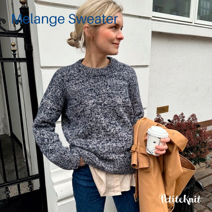Melange sweater fra PetiteKnit (Opskrift i fysisk papirudgave)