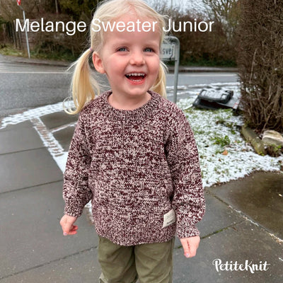 Melange sweater junior fra PetiteKnit (Opskrift i fysisk papirudgave) - KreStoffer
