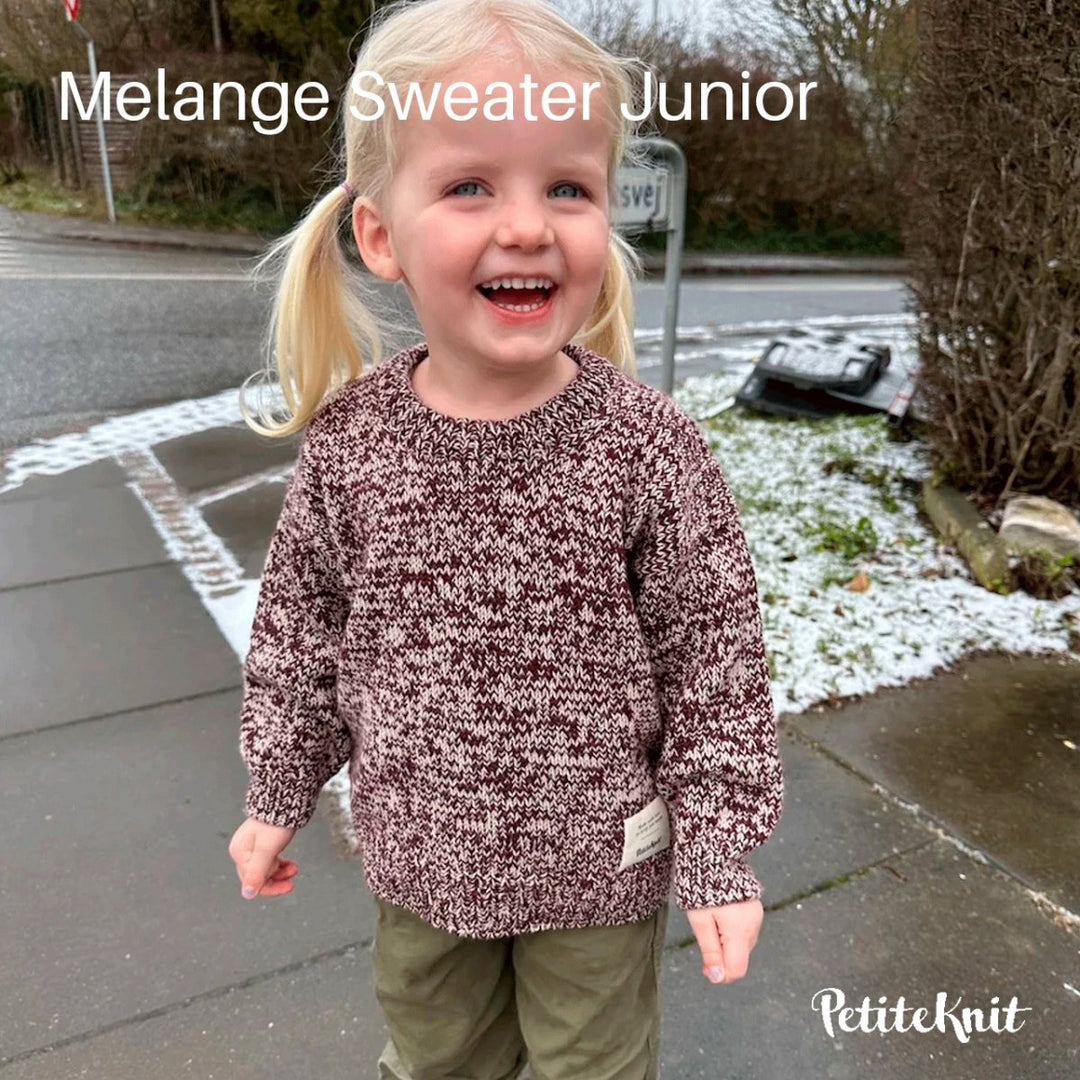 Strikkekit Melange Sweater i Tynd Peer Gynt