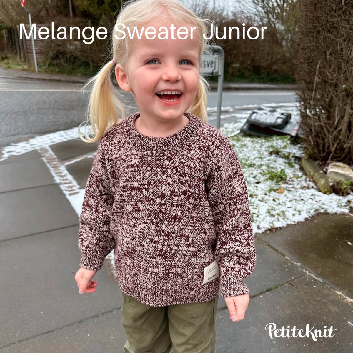 Strikkekit Melange Sweater i Tynd Peer Gynt