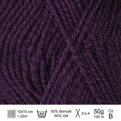 Merino Cotton garn fra Hjertegarn Lilla