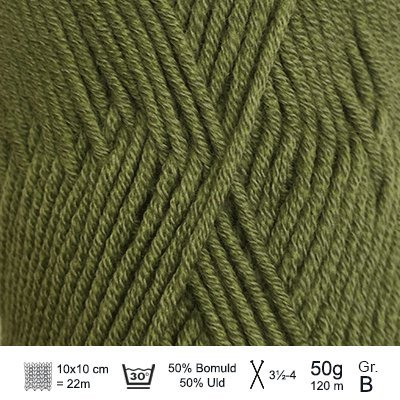 Merino Cotton garn fra Hjertegarn Avocado