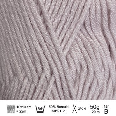 Merino Cotton garn fra Hjertegarn Lyserød
