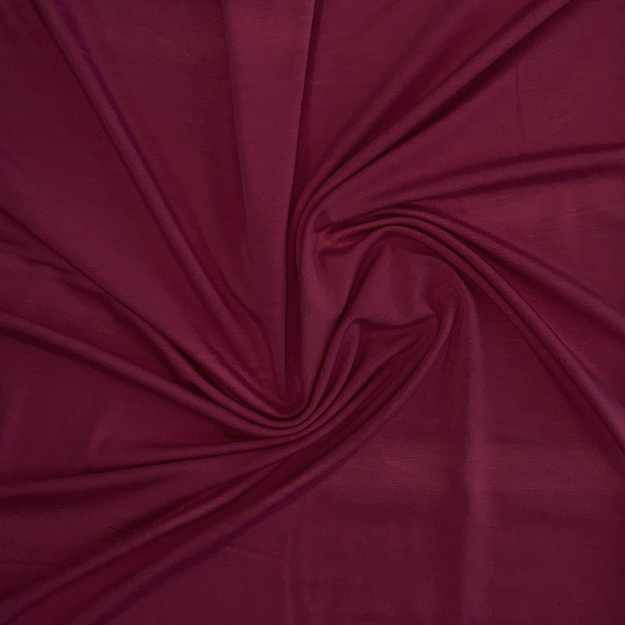 Ensfarvet viscose jersey, vinrød