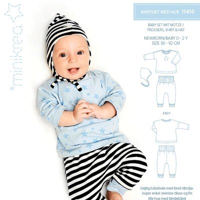 MiniKrea 11410 Babysæt med hue