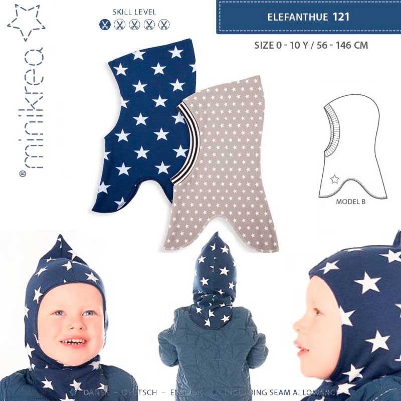 MiniKrea 121 Elefanthue - KreStoffer