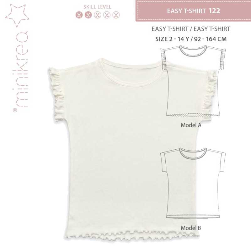 MiniKrea 122 Easy T-shirt - KreStoffer