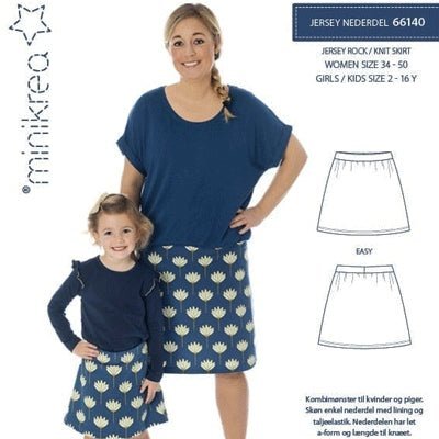 MiniKrea 66140 Jersey nederdel - KreStoffer