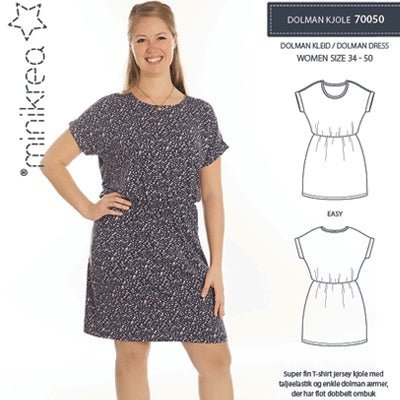 MiniKrea 70050 Dolman kjole - KreStoffer