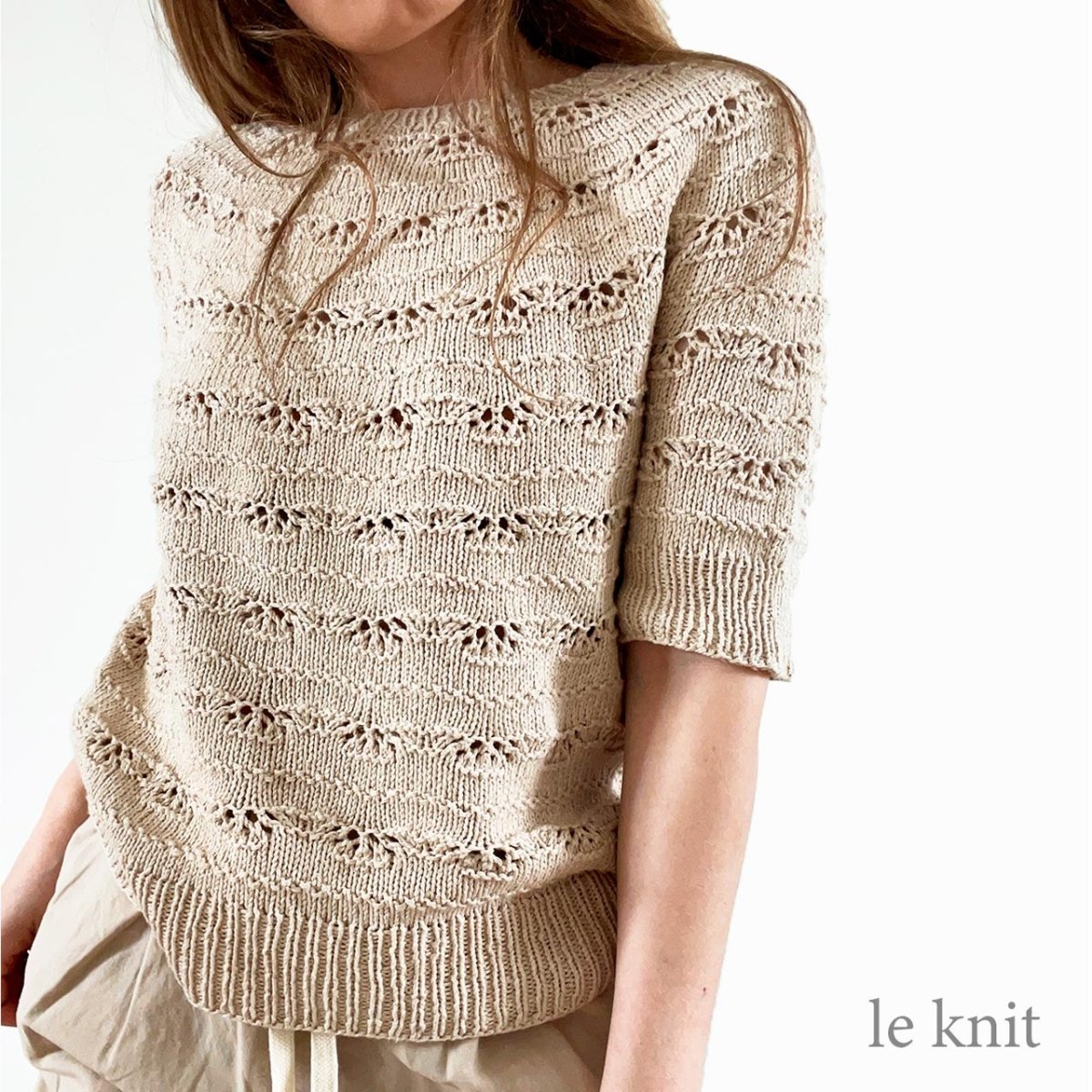 Musling Tee bluse fra Le Knit (Opskrift i fysisk papirudgave)